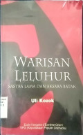 Warisan leluhur : sastra lama dan aksara Batak