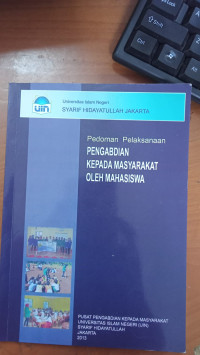 Pedoman pelaksanaan : Pengabdian kepada masyarakat oleh mahasiswa tahun 2013